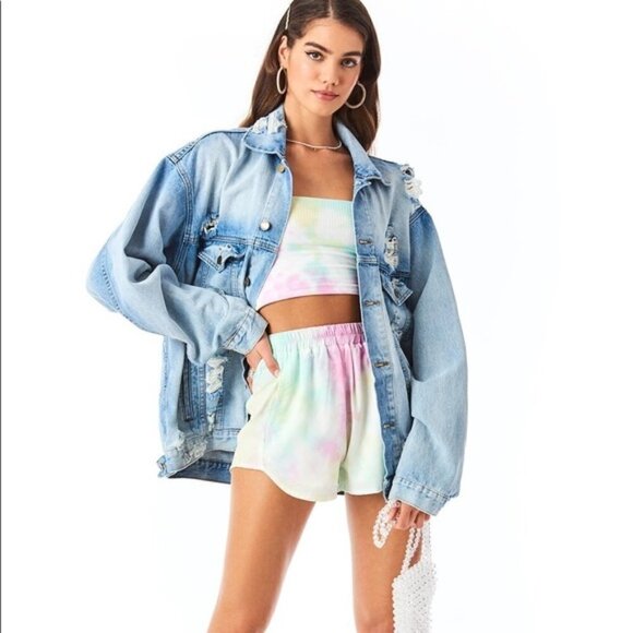 Mags & Pye Cloud Tie Dye Boxer Short Size Medium - Picture 1 of 9